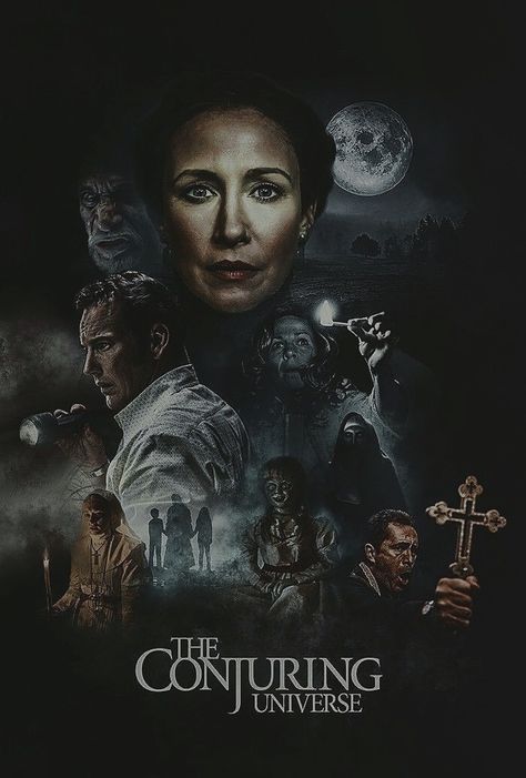 The Conjuring Poster, The Conjuring Universe, Ed E Lorraine Warren, Conjuring Universe, Sam Trick R Treat, Lorraine Warren, Posters Aesthetic, Trick R Treat, Spooky Szn