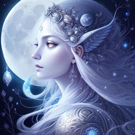 Moon Faerie, Moonlight Fairy, Moon Goddesses, Faerie Art, Moon Elf, Faery Art, Fairy Cosplay, Magic Nature, Good Nite