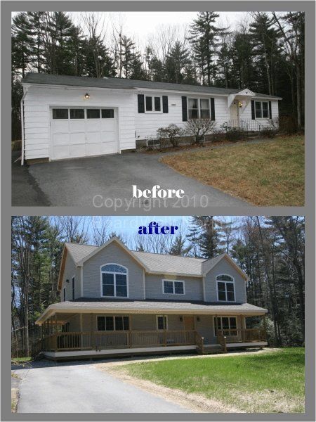 Second Floor Additions Before and After | ... Additions Before And After | Second+story+additions+before+and+after Split Level Exterior, Second Floor Addition, Second Story Addition, Split Level Remodel, Ranch House Remodel, Ranch Remodel, Porch Addition, Home Exterior Makeover, Split Level House