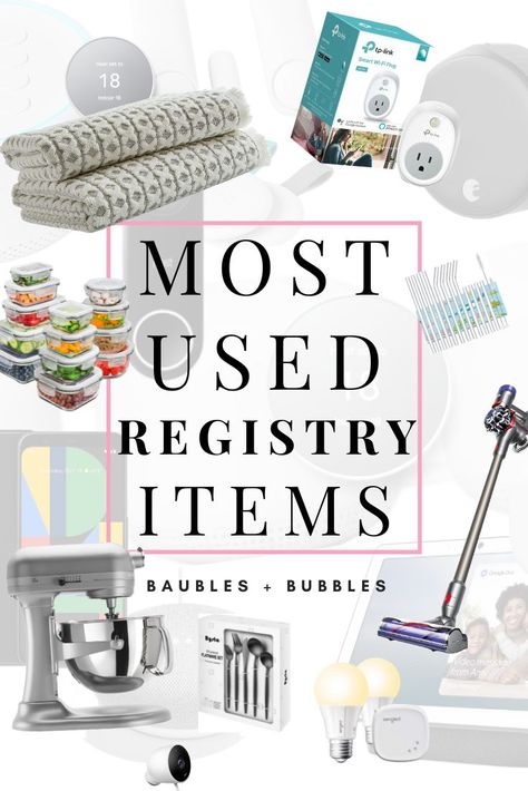 Wondering what to put on your wedding registry? Here are our most used products! The items from our wedding registry have helped to make our new house a home. Home Registry Ideas, Wedding Registry Ideas Amazon, Housewarming Registry List, Amazon Registry Wedding, Amazon Wedding Registry Ideas, Wedding Registry Amazon, Bridal Registry Ideas, Bridal Shower Registry Ideas, Williams Sonoma Wedding Registry