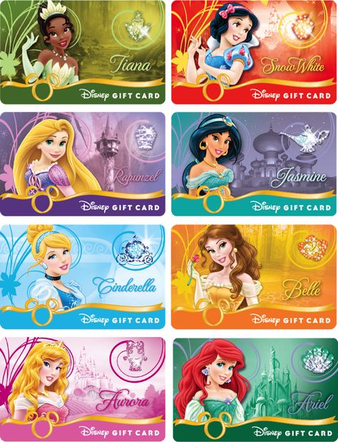 Disney Money, Disney Princess Gifts, Disney Princess Facts, Princess Card, Disney Gift Card, Disney Princess Colors, Disney Printables, Disney Princesses And Princes, Princess Sticker