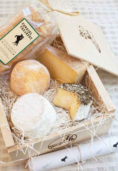 Cowgirl Creamery Cheese Baked Olives, Alternative Valentines, Homemade Gift Baskets, Neal's Yard, Cheese Maker, Cheese Box, Queso Cheese, Wine And Cheese, Food Basket