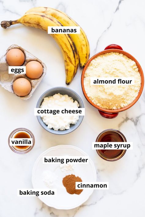 Banana Bread Recipe Cottage Cheese, Banana Cottage Cheese Bread, Cottage Cheese Banana Bread Healthy, Cottage Cheese And Banana Recipes, Cottage Cheese Banana Bread, Cheese Zucchini Bread, Cottage Cheese Zucchini, Banana Bread Low Carb, Cottage Cheese Banana