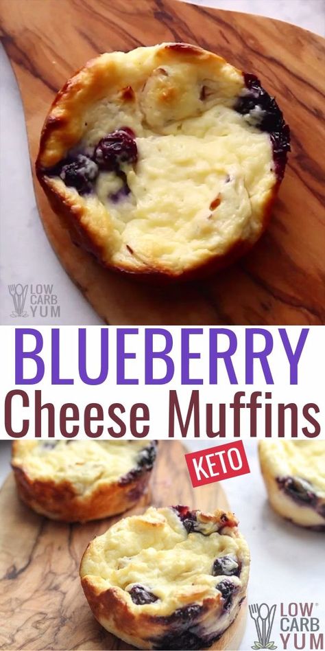 Blueberry Cheese Muffins, Blueberry Cream Cheese Muffins, Easy Keto Dessert, Dolce Poche Calorie, Keto Breakfast Muffins, Menu Sarapan Sehat, Desserts Keto, Low Carb Muffins, Keto Recipes Breakfast