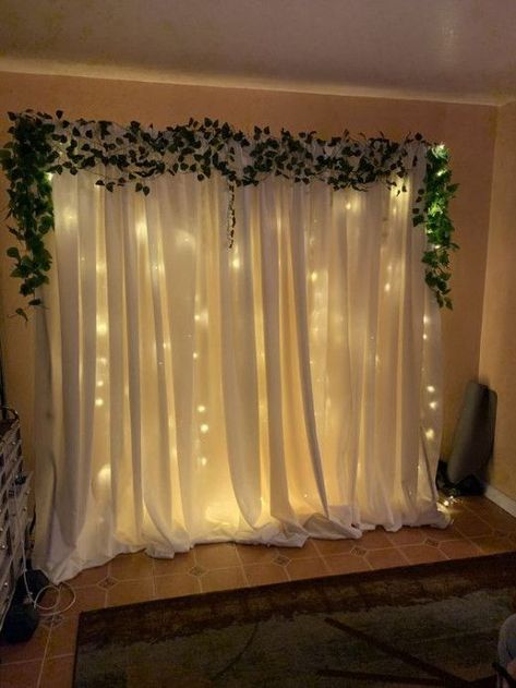 50+ Stunning Wedding Backdrop Design Ideas that are truly Enchanting | HubPages Homemade Backdrops, Curtain Backdrop Ideas, Backdrop Design Ideas, Balloon Arch Decorations, Christmas Party Backdrop, Christmas Lights Background, Birthday Background Design, Decor Stand, Wedding Background Decoration