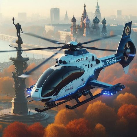 Police helicopter – Xandr Focart Futuristic Police, Russian Coat Of Arms, Russian Coat, Police Helicopter, Byzantine Architecture, Busy City, City Park, Nature Wildlife, Beautiful Morning