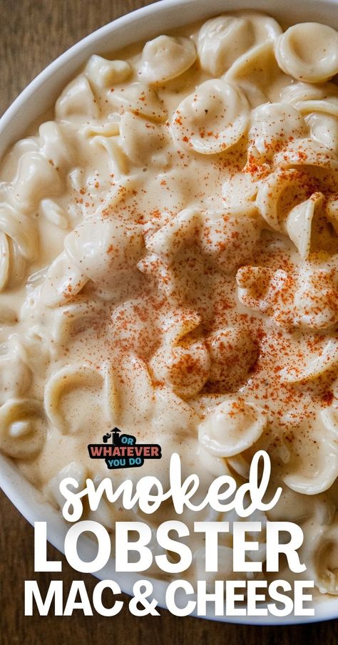 Smoked Lobster Mac and Cheese Smoked Lobster, Lobster Mac N Cheese, Smoked Dishes, Pellet Smoker Recipes, Outdoor Cooking Recipes, Lobster Mac, Making Mac And Cheese, Lobster Mac And Cheese, Pellet Grill Recipes