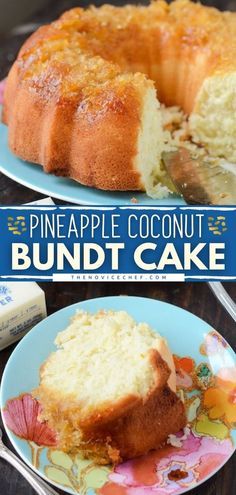 Summer Bundt Cake, Pineapple Coconut Bundt Cake, Pineapple Bundt Cake Recipe, Pineapple Bundt Cake, Coconut Bundt Cake, Coconut Pineapple Cake, Coconut Pound Cakes, Easy Bundt Cake, Angel Food Cake Pan