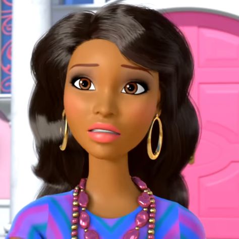 Niki Barbie Life In The Dream House, Barbie Life In The Dreamhouse Nikki, Nikki Barbie, Barbie Characters, Black Edits, Barbie Dreamhouse, Be With You Movie, Cartoon Profile, Yt Channel