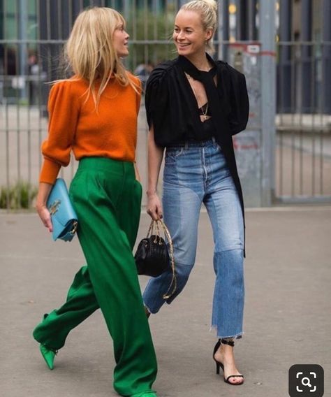 Olivia Palermo, Trouser Style, Green Pants, Street Style Inspiration, 가을 패션, Looks Style, Mode Inspiration, Street Styles, Fashion Street