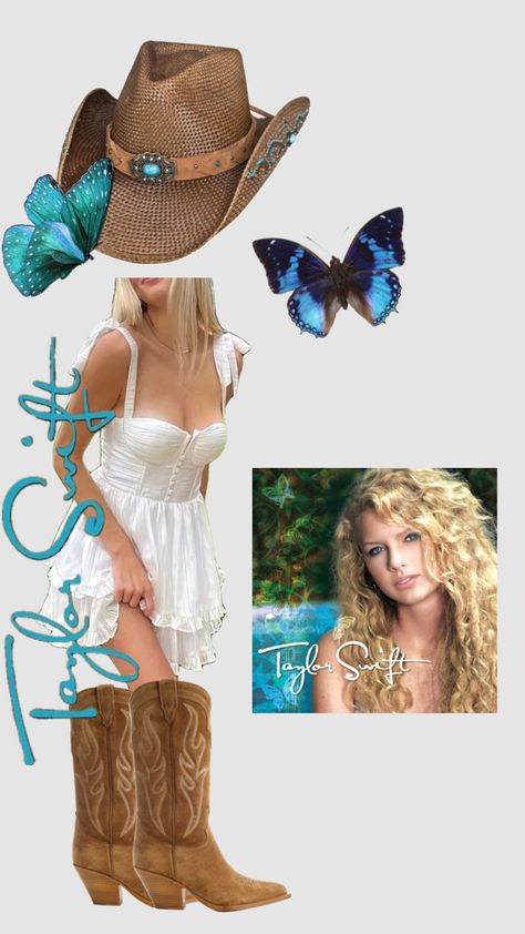 Taylor swift debut eras tour outfit Debut Ts Outfits, Taylor Swift Eras Tour Debut Outfit, Taylor Swift Outfits Concert Debut, Taylor Swift Debut Birthday Party, Debut Taylor Swift Outfits Eras Tour, Ear Tour Outfit Ideas, Eras Tour Outfits Taylor Swift Debut, Debut Taylor Swift Eras Tour Outfit, Taylor Swift Debut Era Aesthetic Outfits