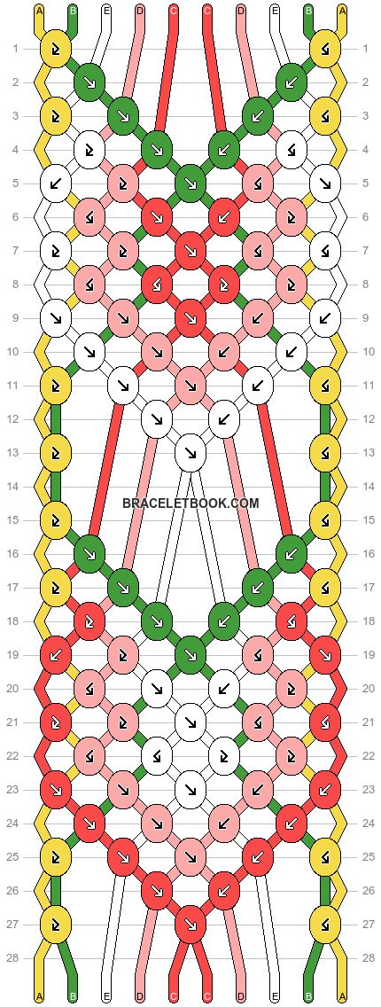 Normal pattern #161356 | BraceletBook Pattern Bracelet, Bracelets Patterns, Diy Friendship Bracelets Patterns, Friendship Bracelets Diy, Fruit Plants, Soda Pop, Friendship Bracelet Patterns, Bracelet Patterns, Friendship Bracelet