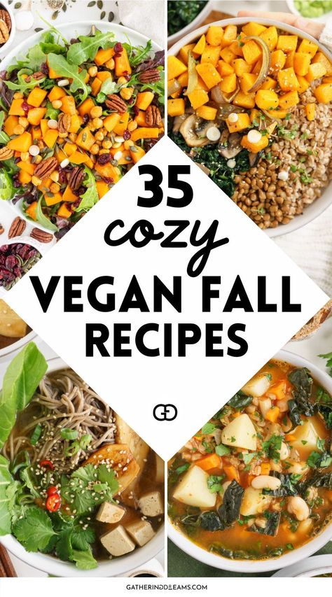 Discover a collection of mouthwatering vegan comfort food recipes that will satisfy your cravings on chilly fall evenings. From creamy mac and cheese to savory shepherd's pie, these dishes are packed with flavor and warmth. Vegan Fall Recipes, Vegan Oatmeal Raisin Cookies, Vegan Pumpkin Muffins, Vegan Pumpkin Cookies, Vegan Potato Soup, Vegan Pumpkin Recipes, Fall Vegan Recipes, Savory Pumpkin Recipes, Quick Easy Vegan