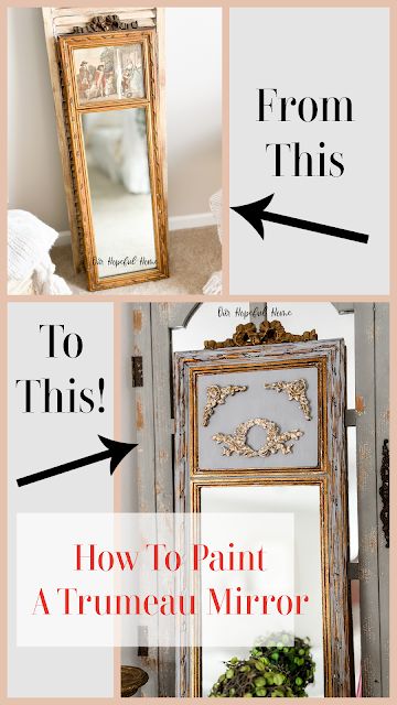 Trumeau Mirror Diy, French Mirrors, Wood Art Panels, Rub N Buff, Mirror Makeover, Trumeau Mirror, Wood Insert, French Mirror, Diy Mirror