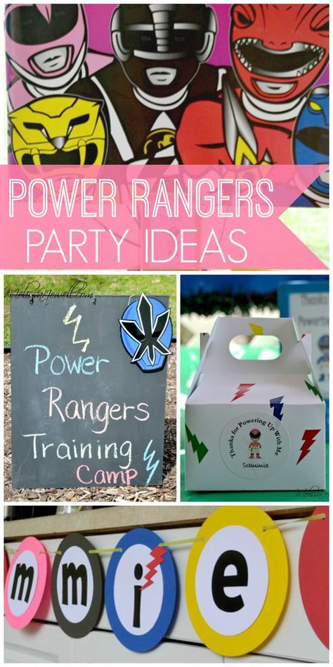 Power Ranger Party Ideas, Power Ranger Cupcakes, Power Rangers Theme, Power Rangers Birthday Party, Festa Power Rangers, Power Rangers Party, Power Rangers Birthday, Power Ranger Birthday Party, Power Ranger Party