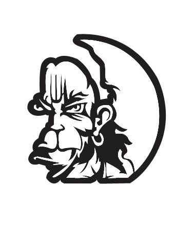 Hanuman Stencil Art, Hanuman Black And White, Hairline Design, Mandir Designs, Crazy Pics, Krishna Tattoo, Hanuman Hd, Sketch Images, God Photos