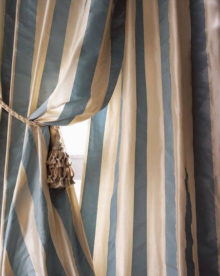 If I didn't scare you sufficiently with my last post, allow me to repeat myself: I PLAN TO MAKE CURTAINS. As there was some ambiguity, I should state that I do not plan to crochet curtains (my wris... French Bleu, Silk Drapes, Ivy House, Silk Curtains, Custom Drapes, How To Make Curtains, Window Dressing, Custom Window Treatments, Window Dressings