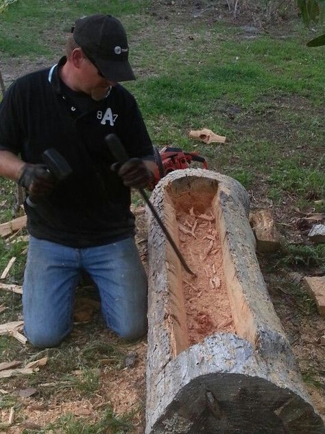 Tree Stump Decor, Tree Stump Planter, Log Ideas, Log Planter, Diy Backyard Landscaping, Garden Containers, Wooden Planters, Tree Stump, Garden Trees