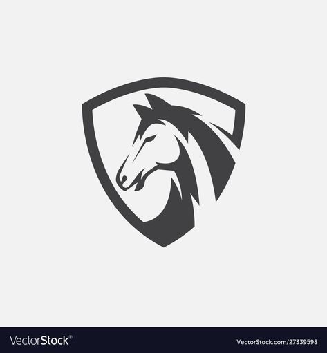 Horse shield icon Royalty Free Vector Image - VectorStock Horse Icon, Horse Logo Design, Shield Icon, Horse Logo, Shield Design, Free Vector Images, Vector Images, Vector Free, Illustration Design