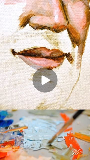 Hampton Watts on Instagram: "Lips exist in delicate simplicity. They are often eye catching, but are rarely center stage. Instead they often direct our eyes to the subject’s eyes. Painting them requires us to see them as stunning accents to the main focus. By using delicate brushstrokes in line with warm colors, then surrounding those warm tones with cool notes, you can make something truly beautiful.
 
 
 
——
#oilpainting #fineart #customart #homedecor #lips #lipgloss #lipstick #mcm #artforsale #artgallery #portrait #watercolor #watercolour #aquarelle #charcoal #drawing #sketch #wallart #modernart #artlessons" Cool Notes, Eyes Painting, Portrait Watercolor, Arch Enemy, Charcoal Drawing, Good Notes, Drawing Sketch, Center Stage, Custom Art