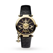 Vivienne Westwood Watch, Vivienne Westwood Orb, Gold Plated Watch, Jewelry Logo, Gold Hands, Gold Logo, Women's Watch, Black Watch, Vivienne Westwood