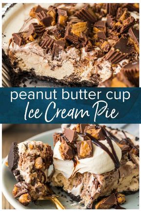 Peanut Butter Ice Cream Cake, Peanut Butter Cup Ice Cream, Easy Peanut Butter Pie, Cup Ice Cream, Cake At Home, Ice Cream Pie, Chocolate Peanut Butter Pie, Peanut Butter Ice Cream, Cream Pie Recipes