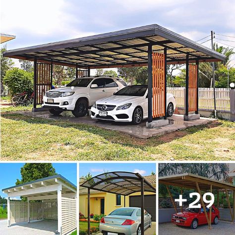 Better Homes - 29 Carport Design Ideas, the Ideal Space... Simple Carport Ideas, Car Port Ideas Carport Designs, Car Port Ideas, Enclosed Carport, Carport Makeover, Outdoor Sitting Area, Carport Designs, Rooftop Deck, Sitting Area