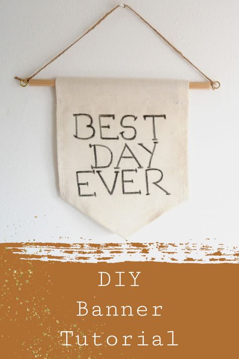 Diy Fabric Banner, Diy Pennant, Diy Pennant Banner, Banner Tutorial, Wedding Diys, Simple Sewing Tutorial, Banner Diy, Simple Sewing, Pennant Banner