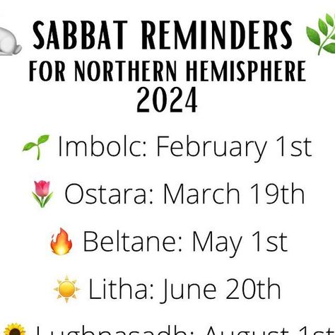 Tips for Witches Everywhere! ✨ on Instagram: "The Wheel of the Year sabbat date reminders for 2024! 🌳 Make sure to hit the SAVE button for future reference. ↗️" 2024 Sabbats, Sabbats 2024, Wheel Of The Year 2024, Witches Wheel, Pagan Practices, Wiccan Sabbats, The Wheel Of The Year, Wheel Of The Year, December 30