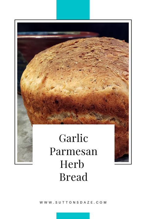 Garlic Parmesan Bread Machine, Garlic Herb Bread Machine, Pottery Bread Baker Recipes, Bread Machine Garlic Bread Recipe, Can Bread, Quick Bread Rolls, Garlic Herb Bread, Vegan Breads, Bread Bowl Recipe