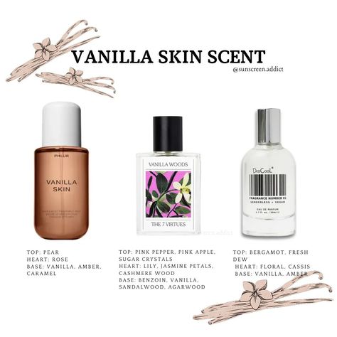 I used to think vanilla fragrance was not for me. Turns out, I just don't like vanilla dessert fragrances (those that are super super sweet and smell like a dessert). Light skin scent vanilla fragrances on the other hand are my favorites. They give you vanilla with little sweetness but stay light and fresh at the same time. They work all year round and are non offensive for the hot summer months. What else can we ask for!?! #phlurvanillaskin #vanillaskin #vanillawood #dedcool @phlur @the7vir... Vanilla Sandalwood Perfume, Fresh Vanilla Perfume, Sandalwood Perfume, Vanilla Desserts, Vanilla Perfume, Pink Apple, Sugar Crystals, Vanilla Fragrance, Light Skin