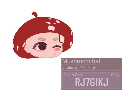 Gacha Club Hat Ideas, Gacha Club Outfit Ideas Mushroom, Gacha Mushroom Hat, Mushroom Hat Drawing, Mushroom Gacha Club Outfit, Gacha Mushroom Outfit, Mushroom Hat Gacha Club, Mushroom Outfit, Mushroom Hat