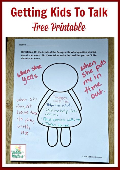 Getting kids to talk and open up can be a challenge.  This conversation starter activity and free printable can help kids open up.  It can also be used by parents, educators, and counselors. #schoolcounseling #mentalhealth Family Therapy Activities, Play Therapy Activities, Middle School Counseling, Counseling Kids, Elementary Counseling, Elementary School Counseling, Education Positive, School Social Work, Counseling Activities