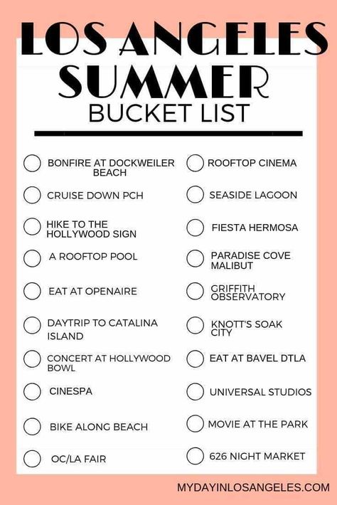 Summer Bucket List 2023, Los Angeles Bucket List, Los Angeles Summer, Day In Los Angeles, Soak City, Los Angeles Travel Guide, Where Is Bora Bora, Beautiful Beaches Paradise, Best Island Vacation