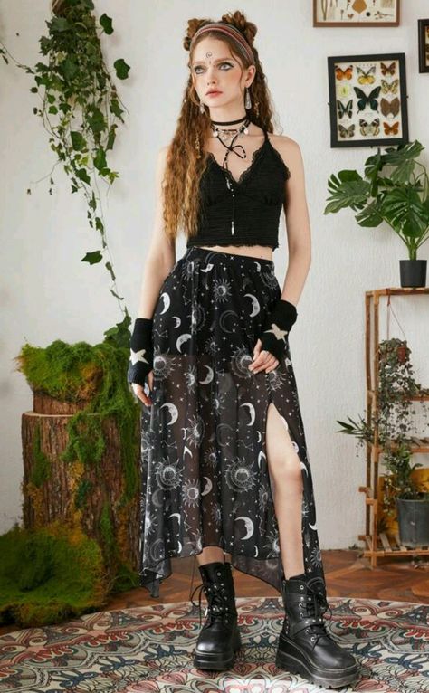 Witchy Outfits, Hippie Goth, Hipster Grunge, Witch Outfit, Alt Fashion, Gothic Outfits, Hippie Outfits, Goth Outfits, Alternative Outfits