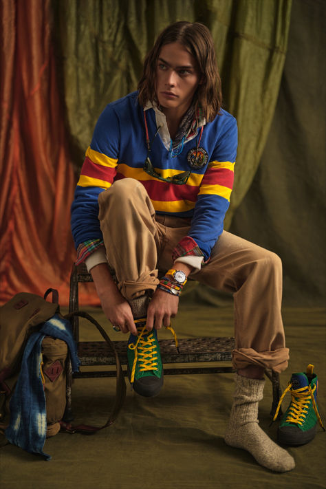 Our Classic Fit Striped Jersey Rugby Shirt mixes iconic #PoloRLStyle details with stripes in yellow and blue. Ralph Lauren 80s, Preppy Man, Classic Ralph Lauren, Rugby Fashion, Striped Jersey, Yellow And Blue, Rugby Shirt, Ralph Lauren Men, Yellow Blue