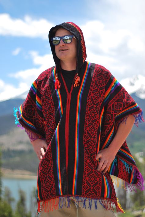 Peruvian Alpaca Men's Ponchos #peru #alpaca #poncho #alpacaponcho Trd Logo, Peruvian Clothing, Peru Alpaca, Poncho Men, Peruvian Alpaca, Alpaca Poncho, International Fashion, Vintage Wear, Ponchos