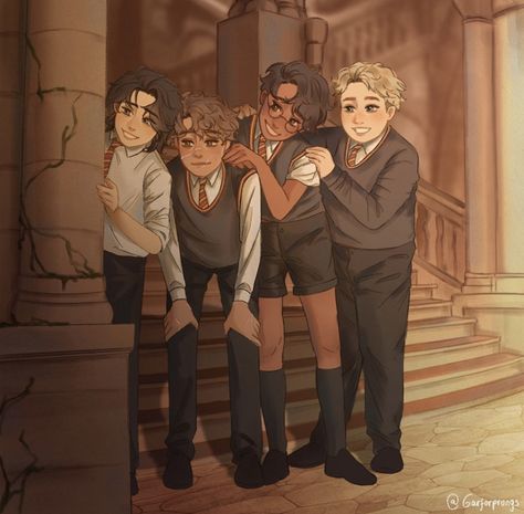 Marauders First Year Fanart, Harry Potter The Marauders Fanart, Marauders Group Fanart, Harry Potter Fanart Harry Fan Art, Marauders Era Fan Art, All The Young Dudes Fanart, The Marauders Fan Art, Mauraders Fanart, Marauders Era Fanart