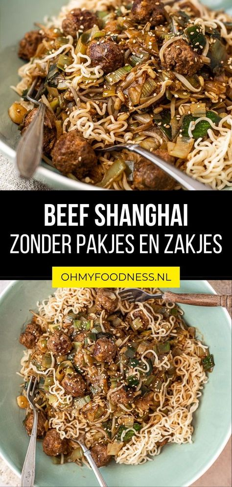 Dutch Recipes, Recipe For Mom, Asian Recipes, Healthy Dinner, Diner, Noodles, Meal Prep, Food And Drink, Pasta