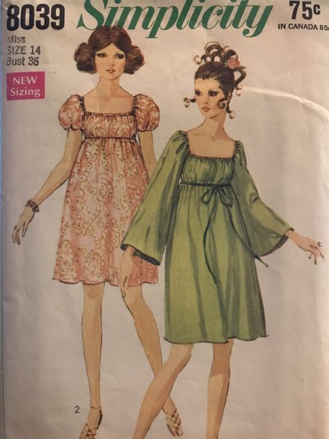 Period Dresses, 1960s Patterns, Arte Peculiar, Vintage Dress 60s, 60s And 70s Fashion, Vintage Closet, Patterns Sewing, Vintage Dress Patterns, Ribbon Belt