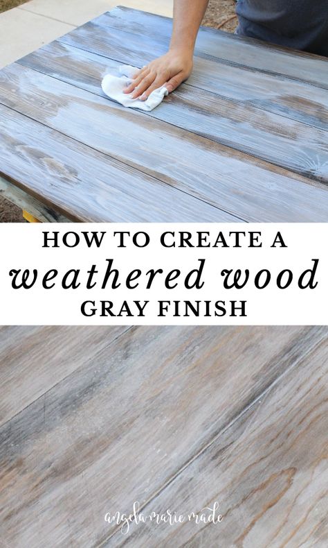 Make New Wood Look Old, Grey Wash Wood, Distressed Furniture Diy, White Washed Furniture, Weathered Wood Finish, Painting Wood Furniture, Free Woodworking Plans, Diy Furniture Renovation, Whitewash Wood