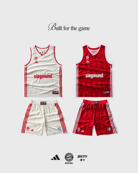 All eyes on the brand-new home and away jerseys that FC Bayern Basketball will take into the upcoming league and cup competitions: A triple-threat collaboration between FC Bayern Basketball, adidas, and BSTN, the characteristic vibrant red home uniforms and the white road jerseys are enhanced by a curated sportswear collection. The dedicated ‘Home & Away’ editorial, inspired by FCBB’s and BSTN’s passion for the community that is basketball, introduces the team’s new threads. The collection w... Basketball Collection, Sportswear Collection, Jersey Basketball, Basketball Uniforms, Triple Threat, All Eyes, Basketball Jersey, All About Eyes, The Community