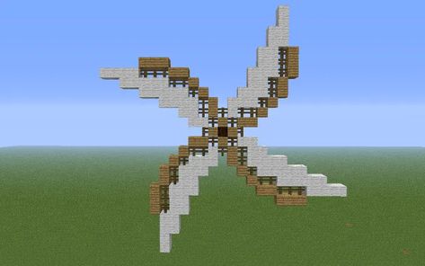 Minecraft Steampunk Windmill, Windmill Minecraft Ideas, Minecraft Mill Ideas, Wind Mill Minecraft, Windmill In Minecraft, Minecraft Mill, Steampunk Minecraft Builds, Windmill Minecraft, Build A Windmill