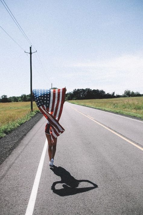 Flag Photoshoot, American Flag Photography, Country Best Friends, I Healed, Forth Of July, Country Summer, I Love America, Western Aesthetic, Grad Pics