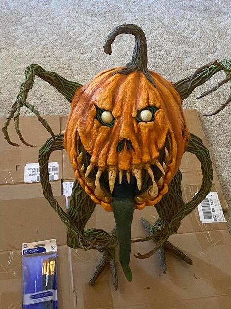 Pumpkin Sentinel, Halloween Scarecrows, Pumpkin Pulp, Pumpkin Monster, Pumpkin Scarecrow, Halloween Crafting, Halloween Creatures, Halloween Monsters, Halloween Apothecary