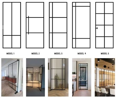 Steel Doors And Windows, Internal Glass Doors, Steel Door Design, Doors Interior Modern, Door Glass Design, Glass Doors Interior, Door Design Modern, Window Design, Office Interior Design