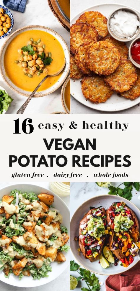 Vegan Potato Meals Dinners, Vegan Dinner Potato Recipes, Potato Dinners Healthy, Potato Recipes Dinner Vegetarian, Healthy Recipe With Potatoes, Potato Plant Based Recipes, Vegan Recipe With Potatoes, Potato Meals Vegetarian, Vegetarian Potato Dishes