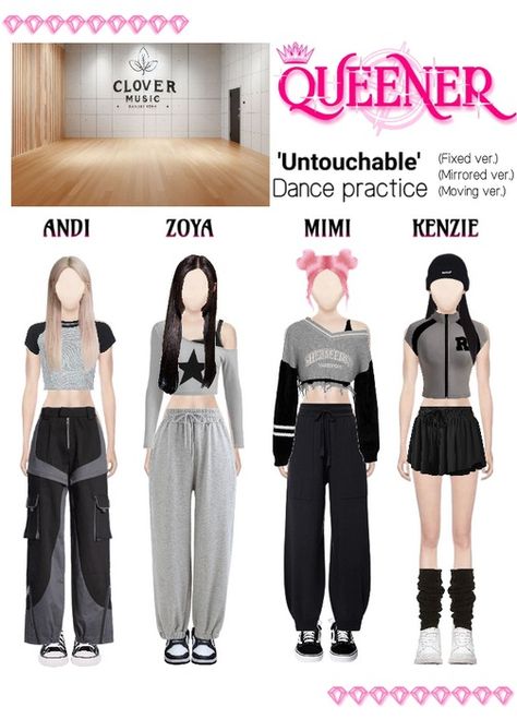 UNTOUCHABLE Dance practice Outfit | ShopLook 1 Million Dance Studio Outfits, Dance Outfits Kpop Practice, Kpop Dance Outfits Practice, Outfit Ideas For Dance, Kpop Dance Practice Outfits Ideas, Dance Outfits Practice Hip Hop, Kpop Practice Outfit, Outfits For Dance Practice, Dance Practice Outfits Ideas