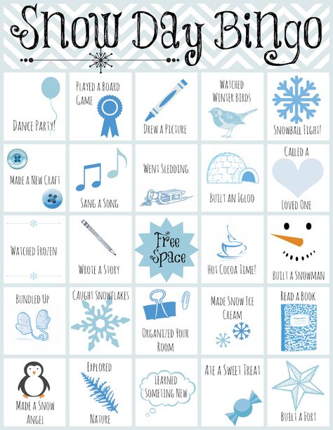 Printable Snow Day Bingo is the ultimate boredom buster for those chilly winter days! With tons of ondoor activities and outdoor activities for kids, this printable will help you make the most of winter fun. Snow Day Activities For Kids Classroom, Fun Printables For Kids, January Activities, Snow Activities, Fun Winter Activities, Winter Activities For Kids, Snow Fun, Snow Days, Bingo Printable