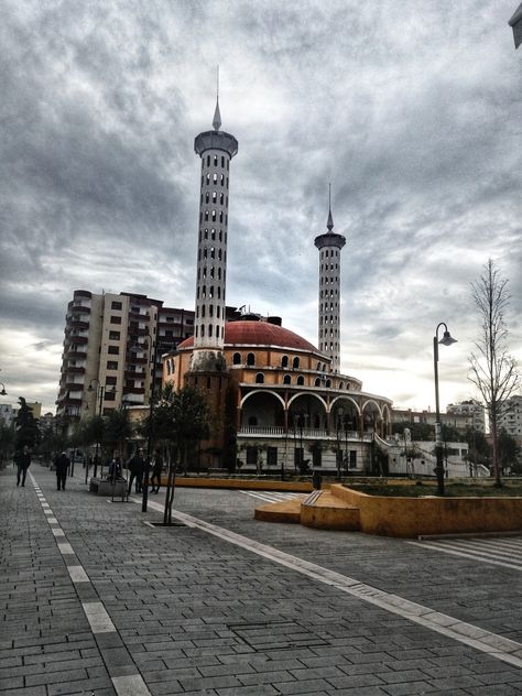 This is my photo. Mosque 🕌 Fier , Albania ❤️🇦🇱 Fier Albania, Beautiful Mosque, Beautiful Mosques, Islamic Architecture, Albania, Cn Tower, Ottoman, Architecture, Building